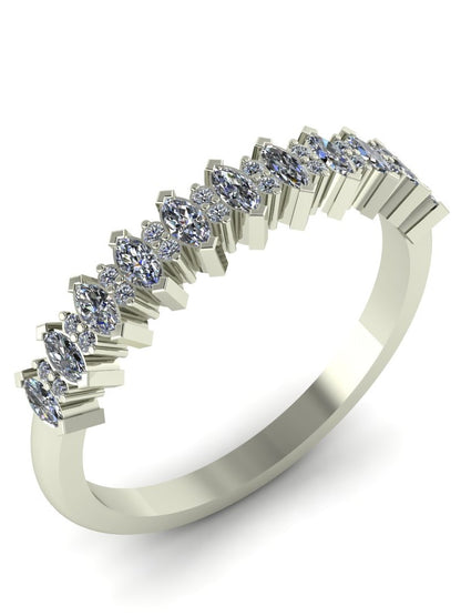 Leah Silver Marquise Diamond Ring