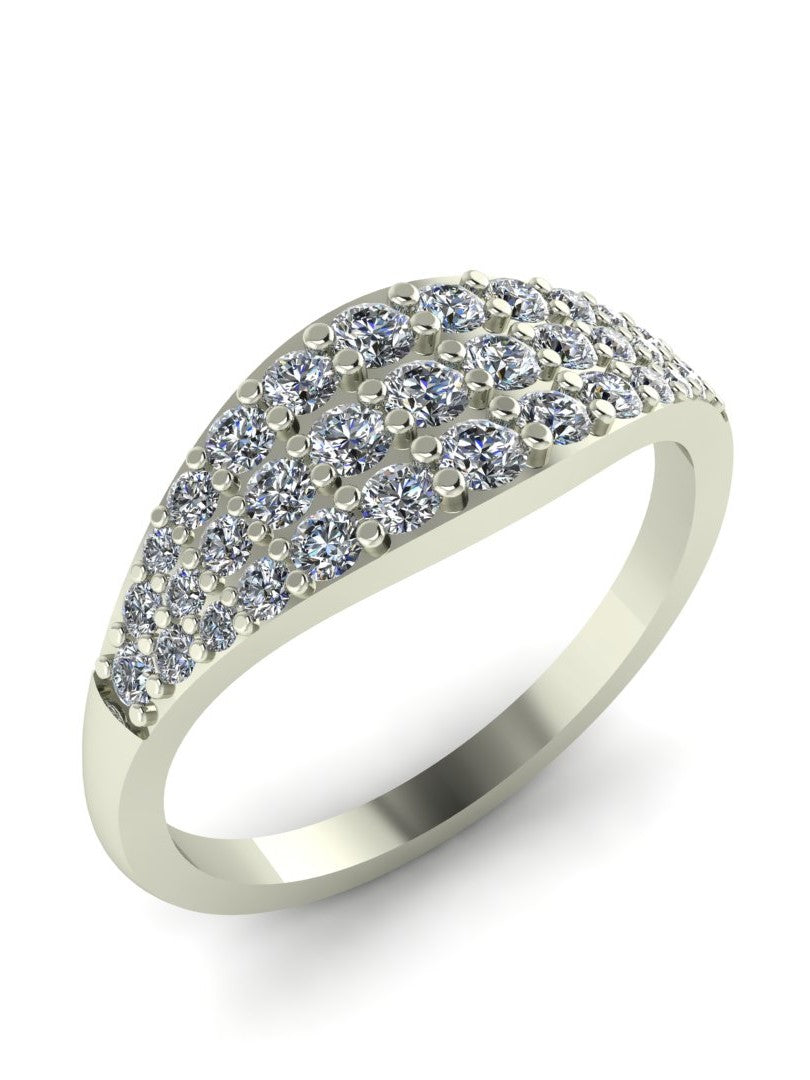 Zoya Pave Silver diamond Ring