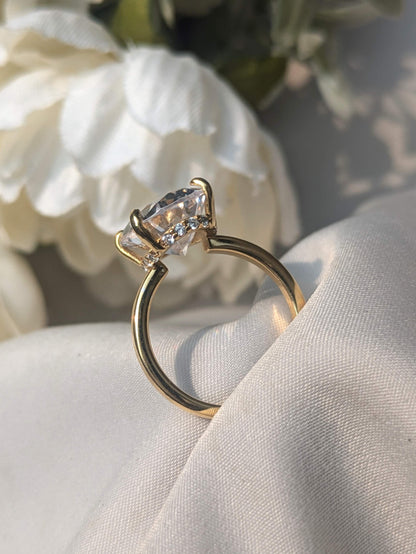 Hailey Oval Solitaire Silver Ring