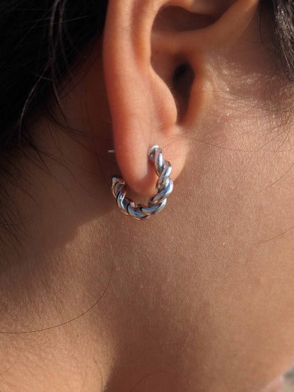 silver rope earring