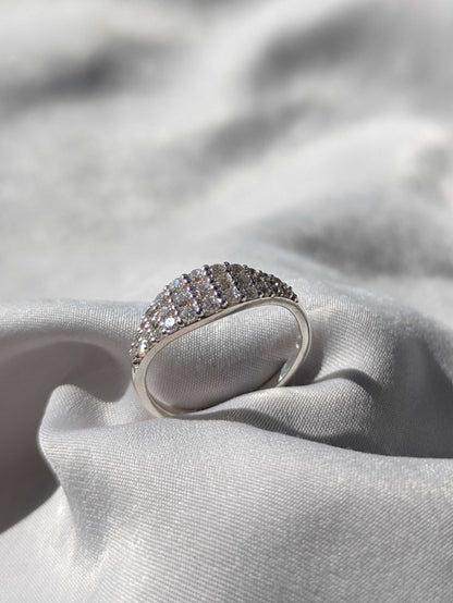 Zoya Pave Silver diamond Ring