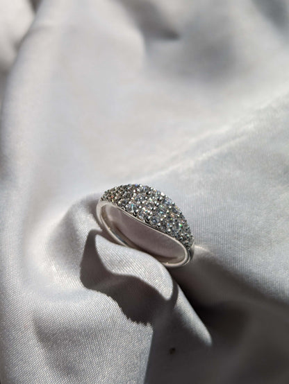 Zoya Pave Silver diamond Ring