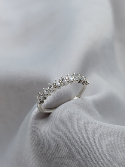 Leah Silver Marquise Diamond Ring