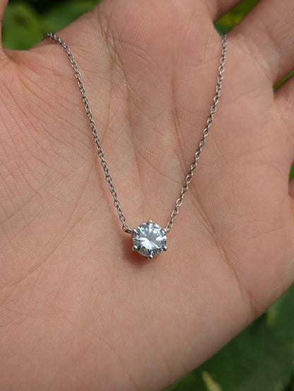 silver dainty pendant