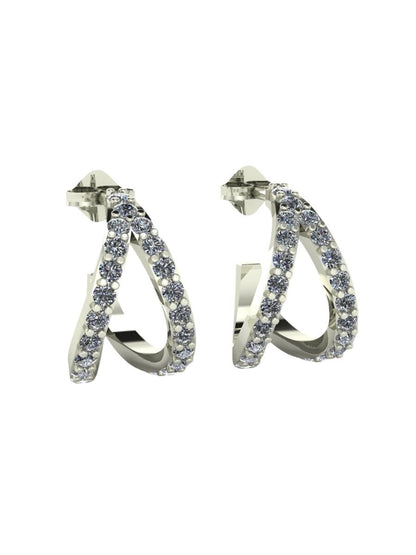 Ayleen Silver Minimal Diamond Earring - Gryfiny