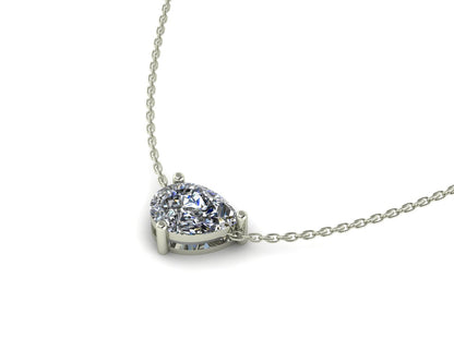 slant diamond pendant